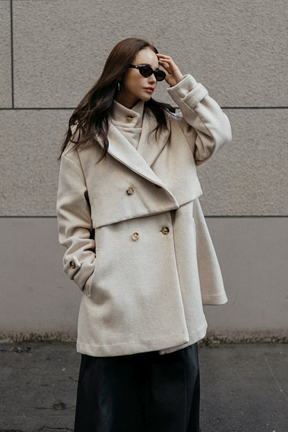 【IVORY】3way wool mix coat