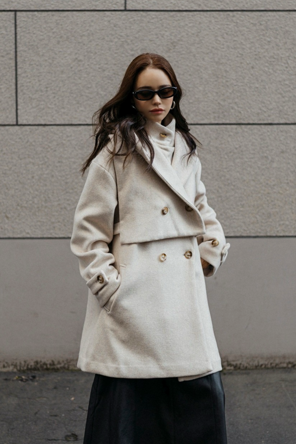 【IVORY】3way wool mix coat