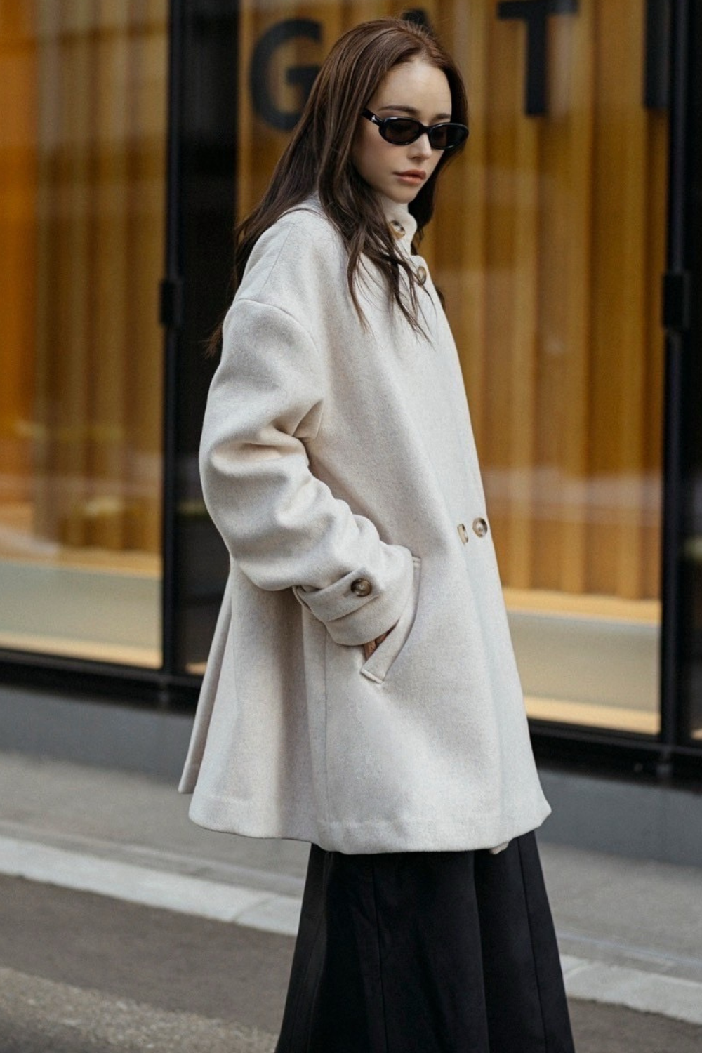 【IVORY】3way wool mix coat