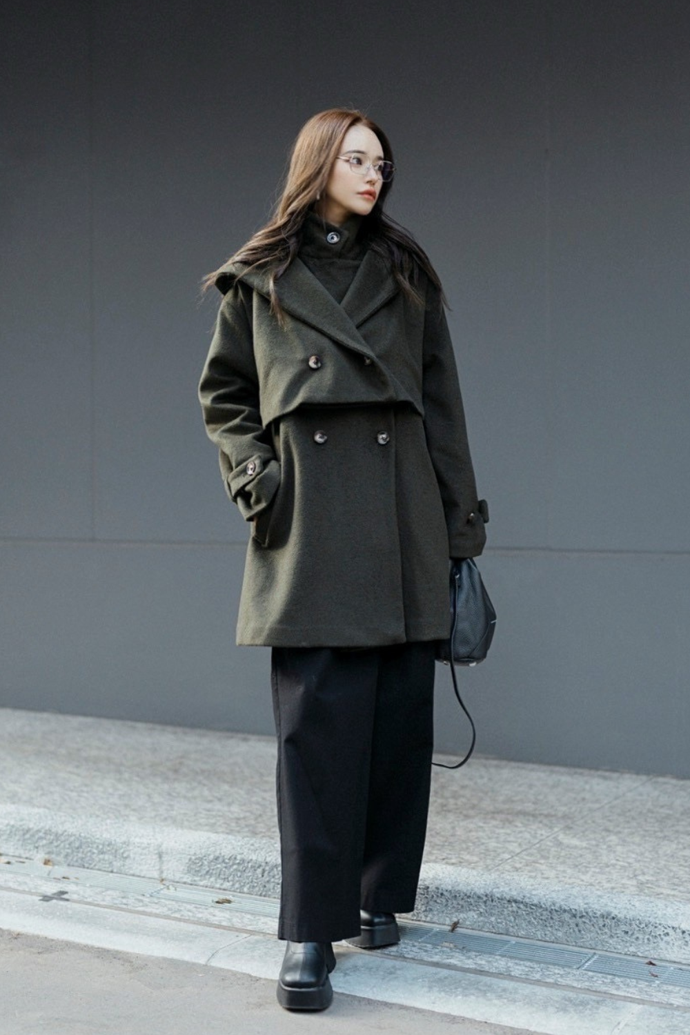 【KHAKI】3way wool mix coat