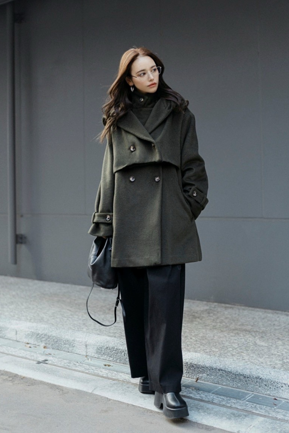 【KHAKI】3way wool mix coat