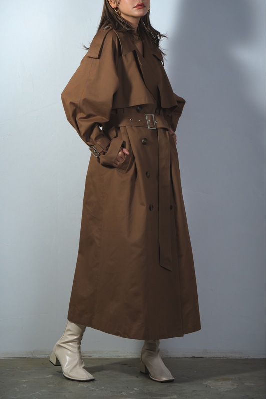 Modern long trench coat