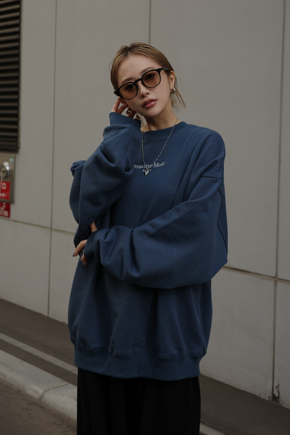 【BLUE】Logo embroidery unisex trainer