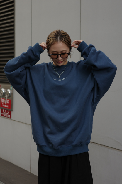 【BLUE】Logo embroidery unisex trainer