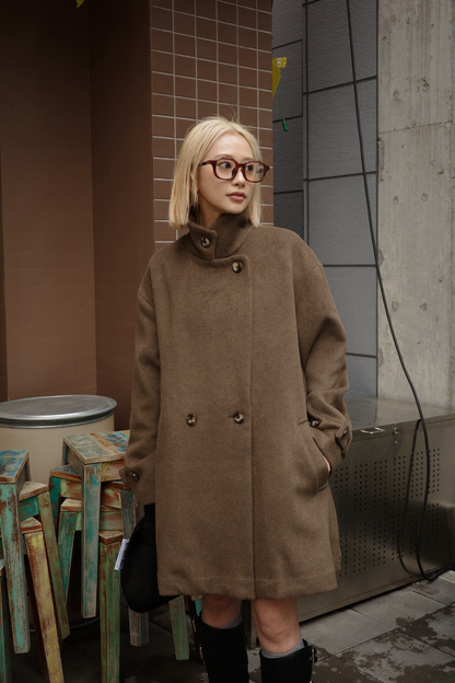 【BROWN】3way wool mix coat