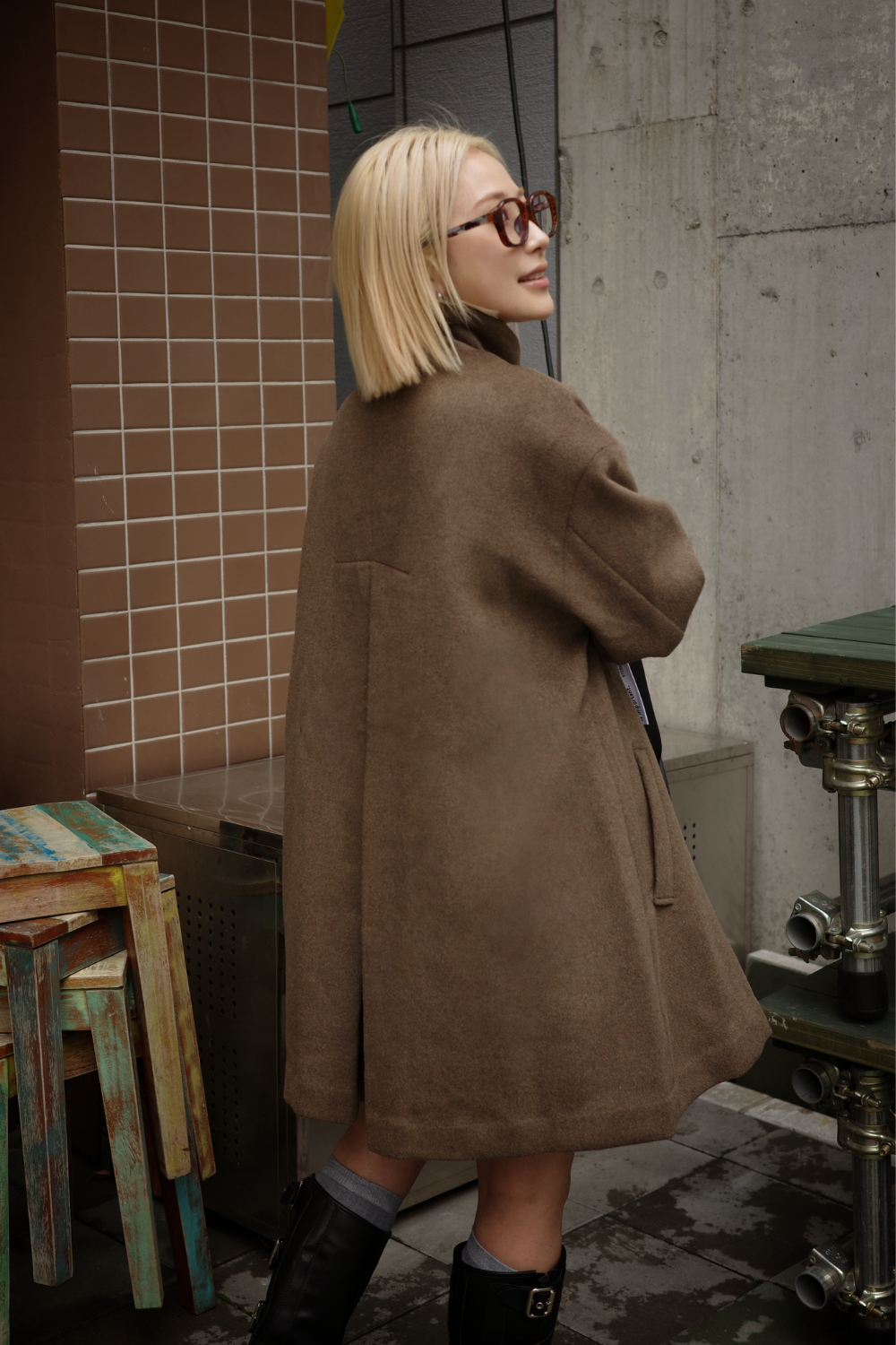 BROWN】3way wool mix coat – AEDDY BROWN】3way wool mix coat – AEDDY