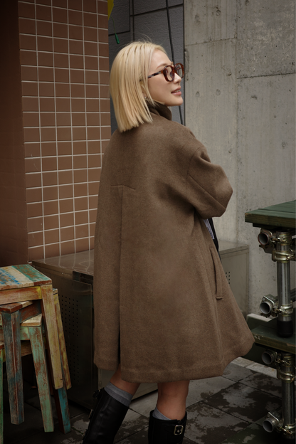 【BROWN】3way wool mix coat