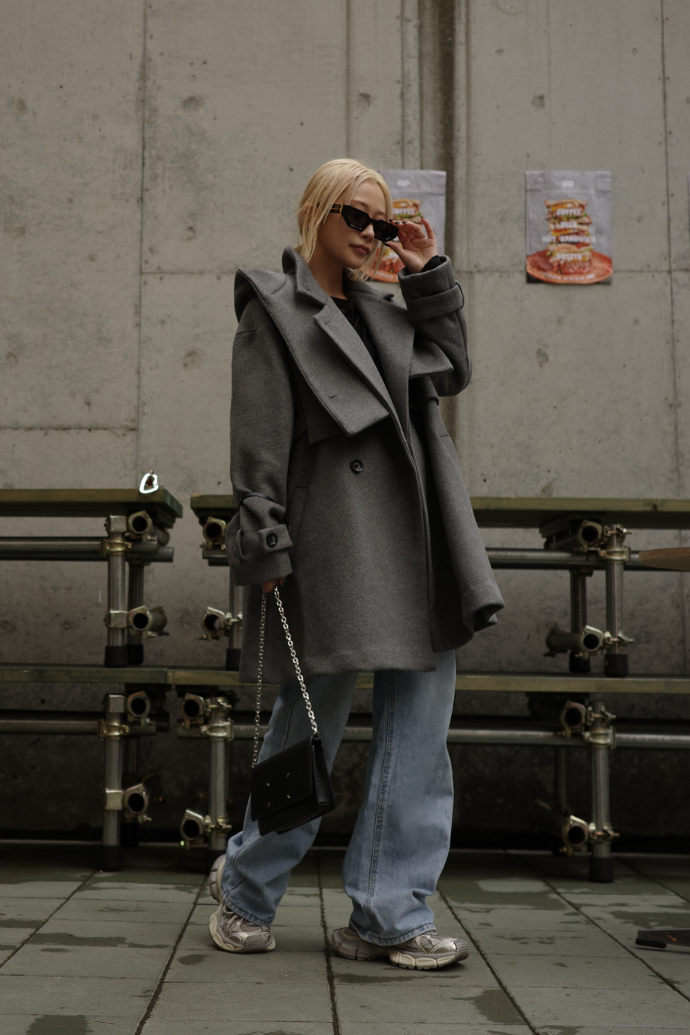 【GRAY】3way wool mix coat