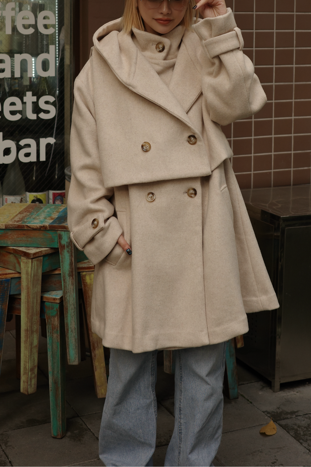 IVORY】3way wool mix coat – AEDDY IVORY】3way wool mix coat – AEDDY