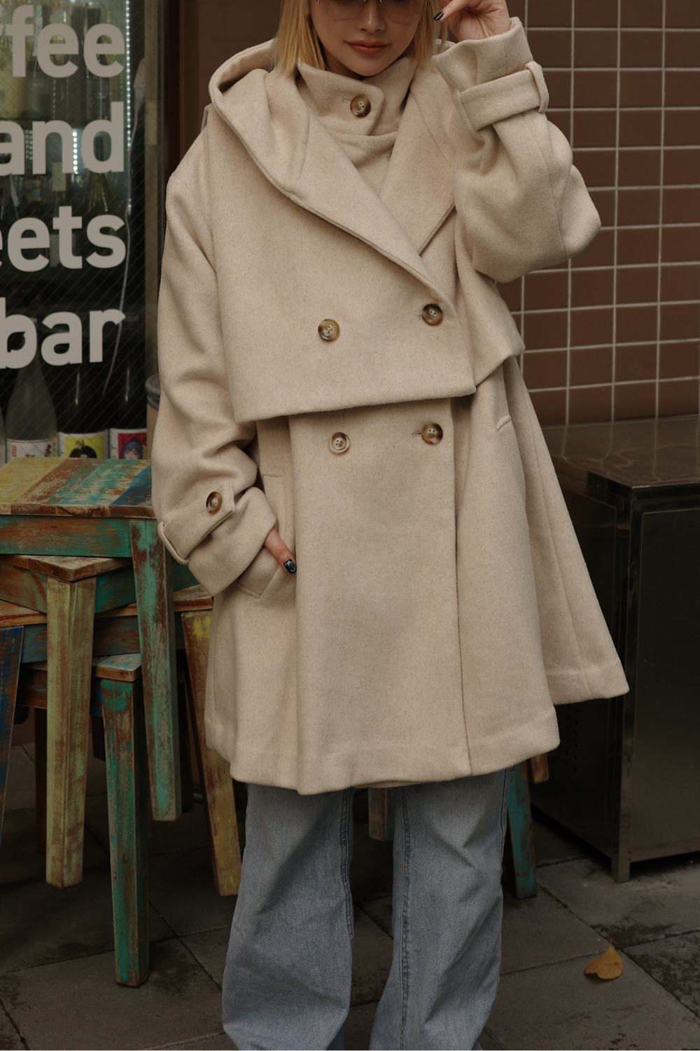 【IVORY】3way wool mix coat