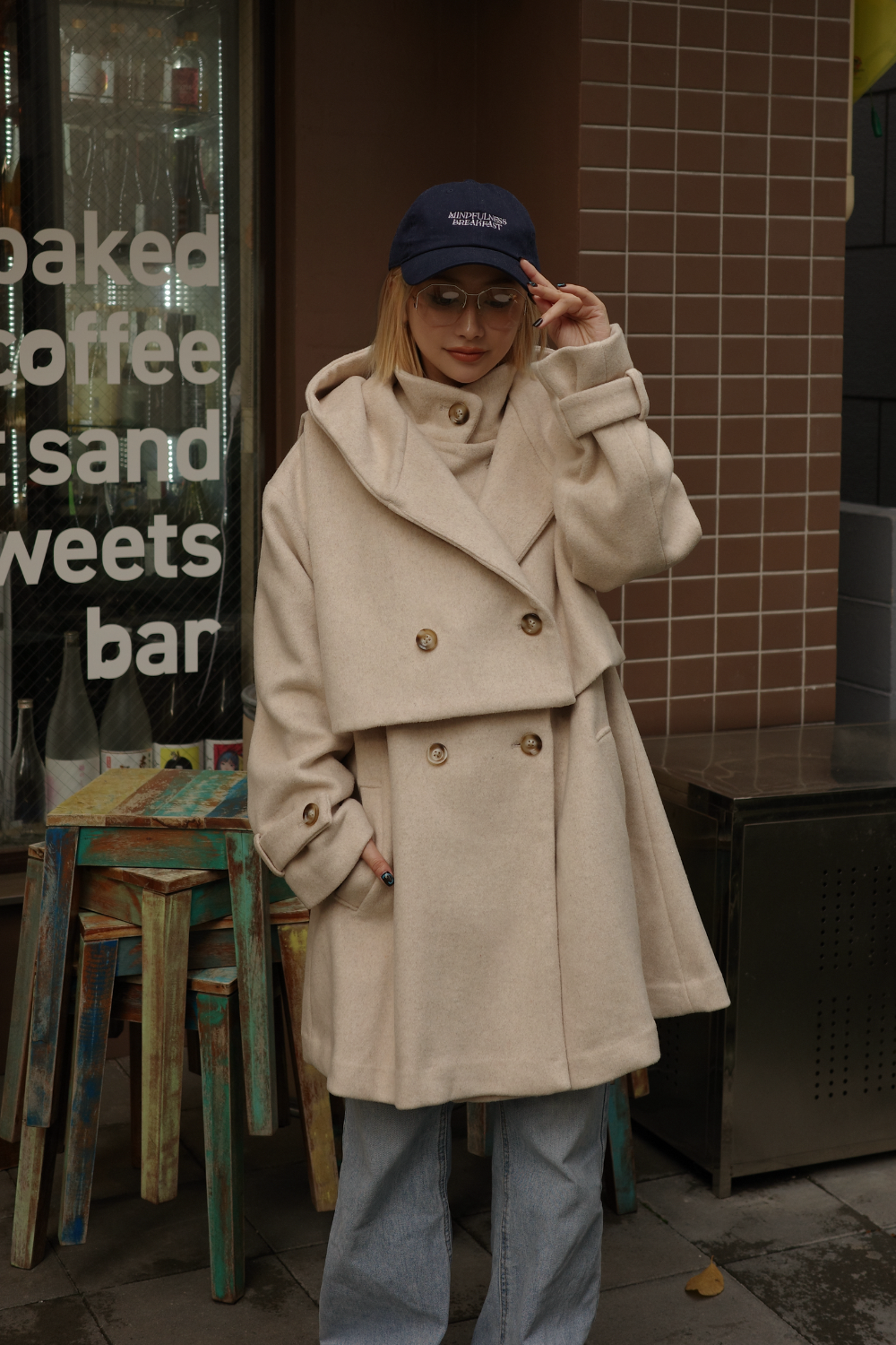 【IVORY】3way wool mix coat