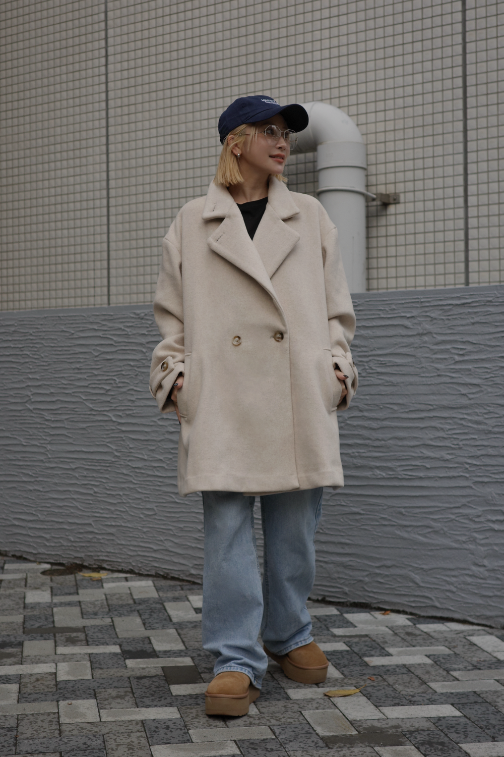 【IVORY】3way wool mix coat