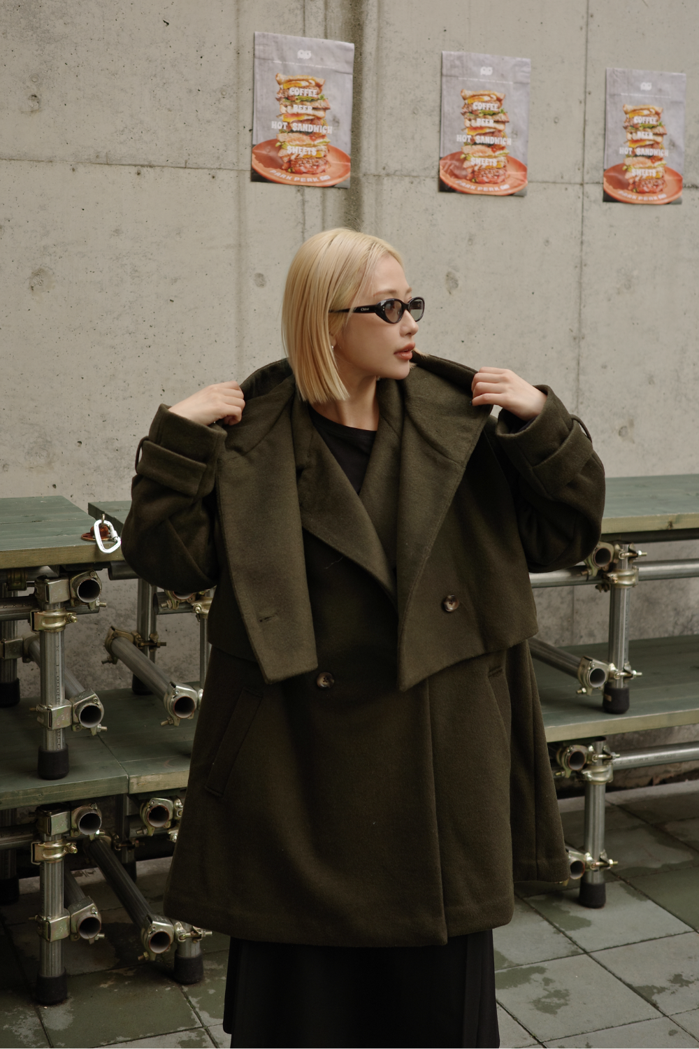 KHAKI】3way wool mix coat – AEDDY KHAKI】3way wool mix coat – AEDDY